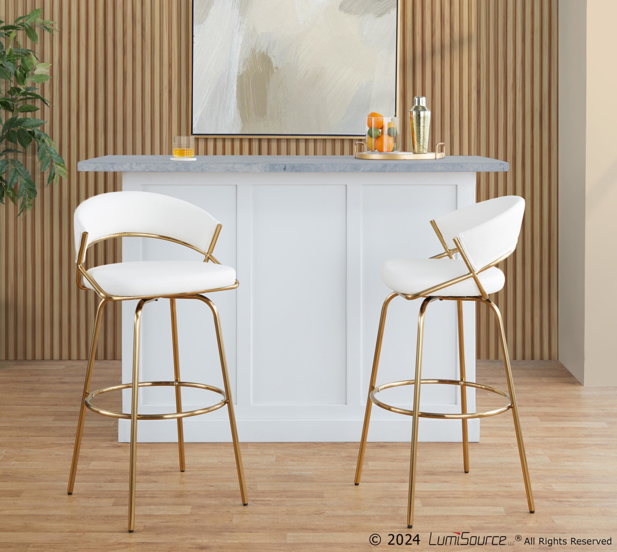 Jie 30" Fixed-height Barstool - Set Of 2